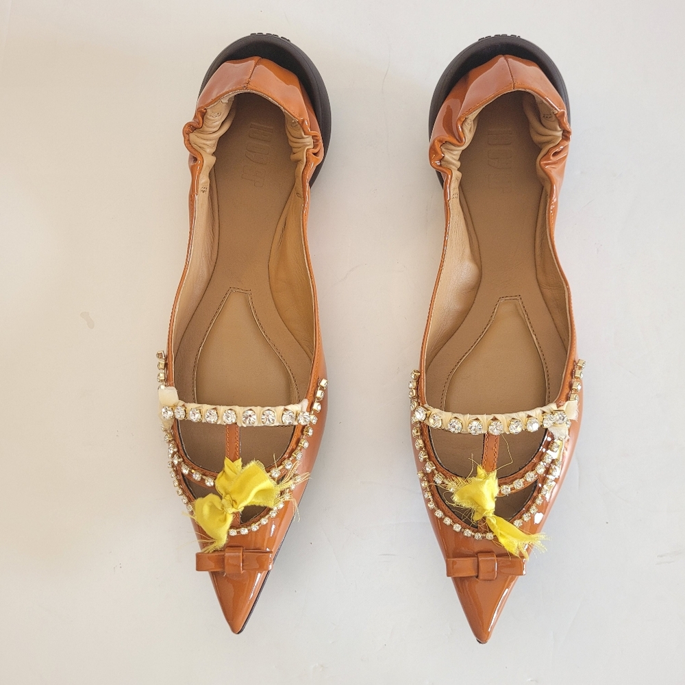 NWOT Designer 13 09 SR Patent leather Miky Crystal ballerina/ ballet fla… - Picture 12 of 17